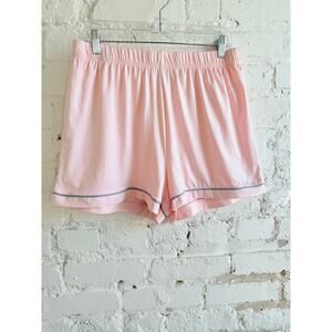 Tahari Peach Lounge Shorts Womens XL Pull On Elastic Waist Soft Sleep Pajama